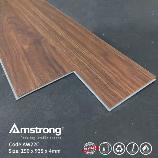 Sàn nhựa Amstrong AW22C cổ điển, ấm áp có hèm khóa thi công nhanh chóng