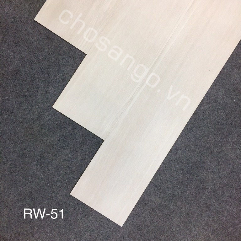 Sàn nhựa giả gỗ Rose Rosa RW 51 màu trắng vân gỗ tinh tế từ Hàn Quốc