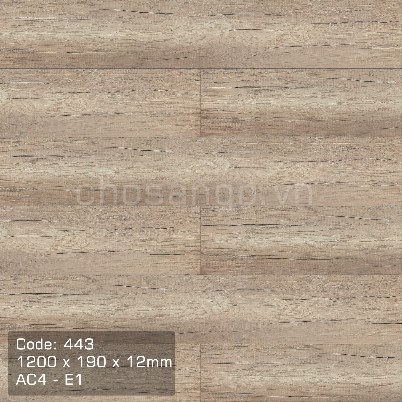 Sàn gỗ giá rẻ An Cường 443 dày 12mm