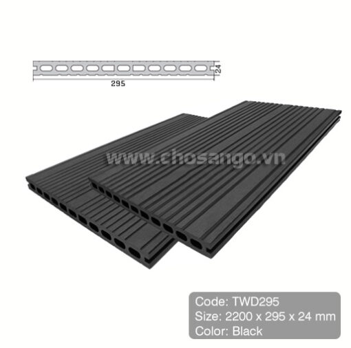 Sàn gỗ nhựa TecWood TWD295 màu Black