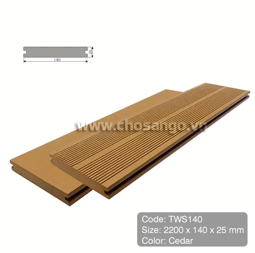 Sàn gỗ nhựa TecWood TWS140 màu Cedar