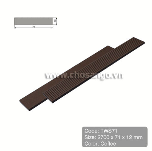 Tấm ốp gỗ nhựa Tecwood TWS71 màu Coffee