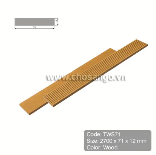 Tấm ốp gỗ nhựa Tecwood TWS71 màu Wood