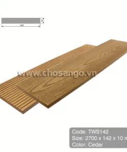 Tấm ốp gỗ nhựa Tecwood TWS142 màu Cedar