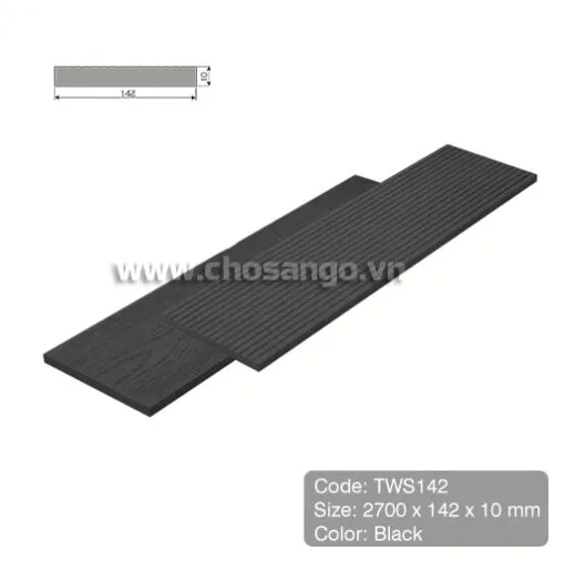 Tấm ốp gỗ nhựa Tecwood TWS142 màu Black