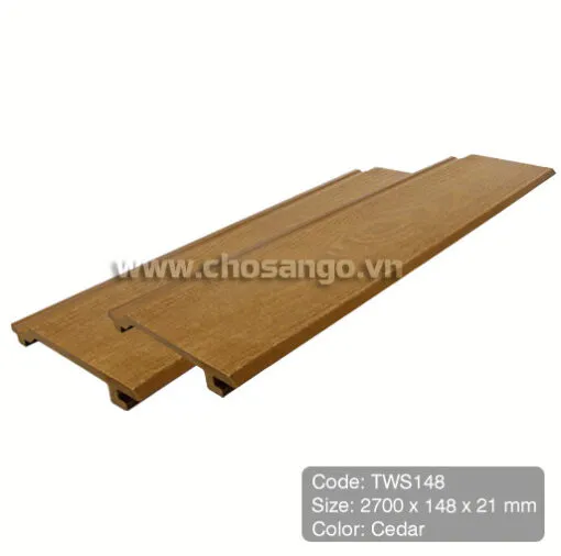 Tấm ốp gỗ nhựa Tecwood TWS148 màu Cedar