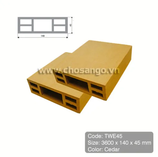 Thanh lam gỗ nhựa Tecwood TWE45 màu Cedar