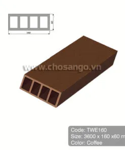 Thanh lam gỗ nhựa Tecwood TWE160 màu Coffee