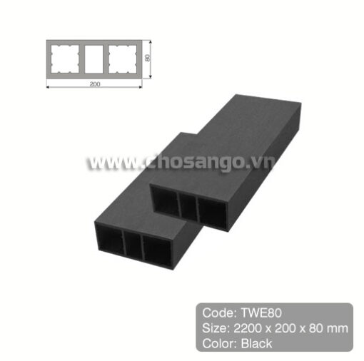 Thanh lam gỗ nhựa Tecwood TWE80 màu Black