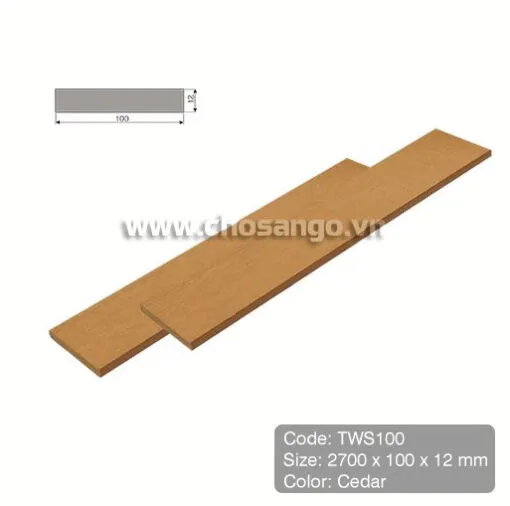 Thanh lam gỗ nhựa Tecwood TWS100 màu Cedar