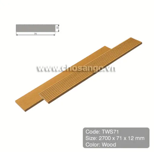 Thanh Lam gỗ nhựa Tecwood TWS71 màu Wood