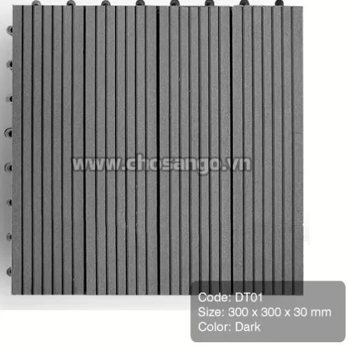 Vỉ gỗ nhựa AWood DT01 màu Dark