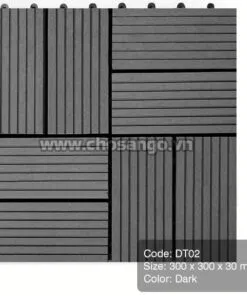 Vỉ gỗ nhựa AWood DT02 màu Dark
