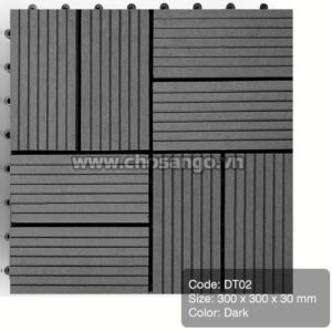 Vỉ gỗ nhựa AWood DT02 màu Dark