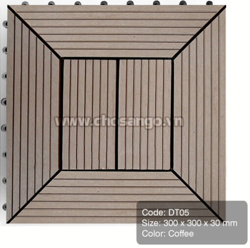 Vỉ gỗ nhựa AWood DT05 màu Coffee