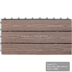 Vỉ gỗ nhựa AWood DT11 màu Coffee