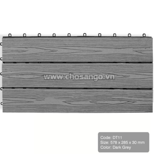 Vỉ gỗ nhựa AWood DT11 màu Dark