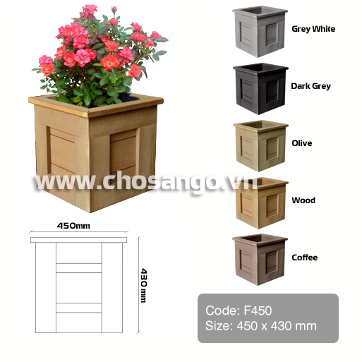 Chậu hoa gỗ nhựa AWood F450