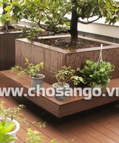 Chậu hoa gỗ nhựa ngoài trời Tecwood