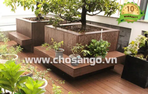 Chậu hoa gỗ nhựa ngoài trời Tecwood