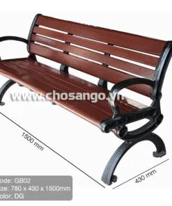 Ghế gỗ nhựa ngoài trời AWood GB02 màu DG