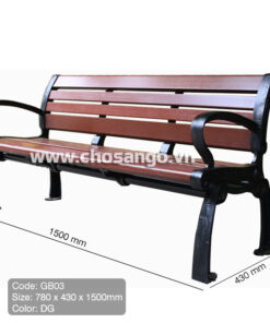 Ghế gỗ nhựa ngoài trời AWood GB03 màu DG