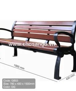 Ghế gỗ nhựa ngoài trời AWood GB03 màu DG