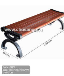 Ghế gỗ nhựa ngoài trời AWood GB06 màu DG