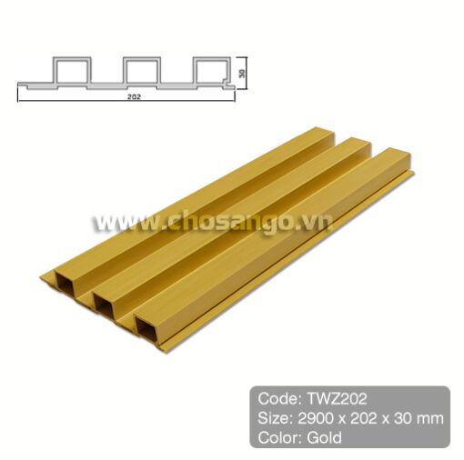 Tấm ốp gỗ nhựa Tecwood TWZ202 màu Gold