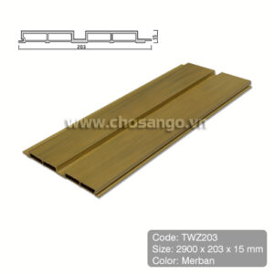 Tấm ốp gỗ nhựa Tecwood TWZ203 màu Merban