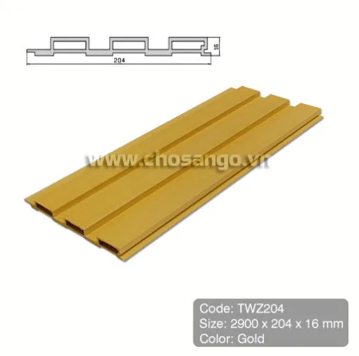 Tấm ốp gỗ nhựa Tecwood TWZ204 màu Gold