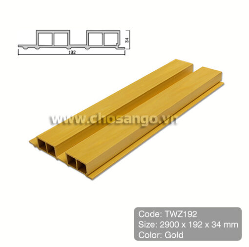 Tấm ốp gỗ nhựa Tecwood TWZ192 màu Gold
