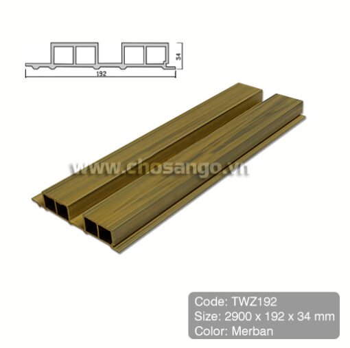 Tấm ốp gỗ nhựa Tecwood TWZ192 màu Merban