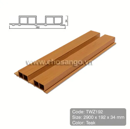 Tấm ốp gỗ nhựa Tecwood TWZ192 màu Teak