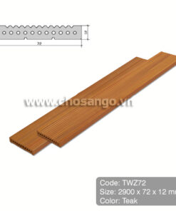 Tấm ốp gỗ nhựa Tecwood TWZ72 màu Teak