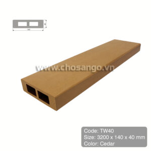 Thanh lam gỗ nhựa Tecwood TW40 màu Cedar