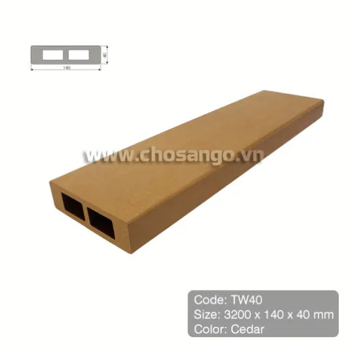 Thanh lam gỗ nhựa Tecwood TW40 màu Cedar