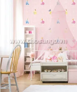Giấy dán tường Hàn Quốc Dream World D5108 hình công chúa Disney