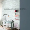 Hình thực tế giấy dán tường Hàn Quốc Lohas 87386-3 phối màu 87385-4