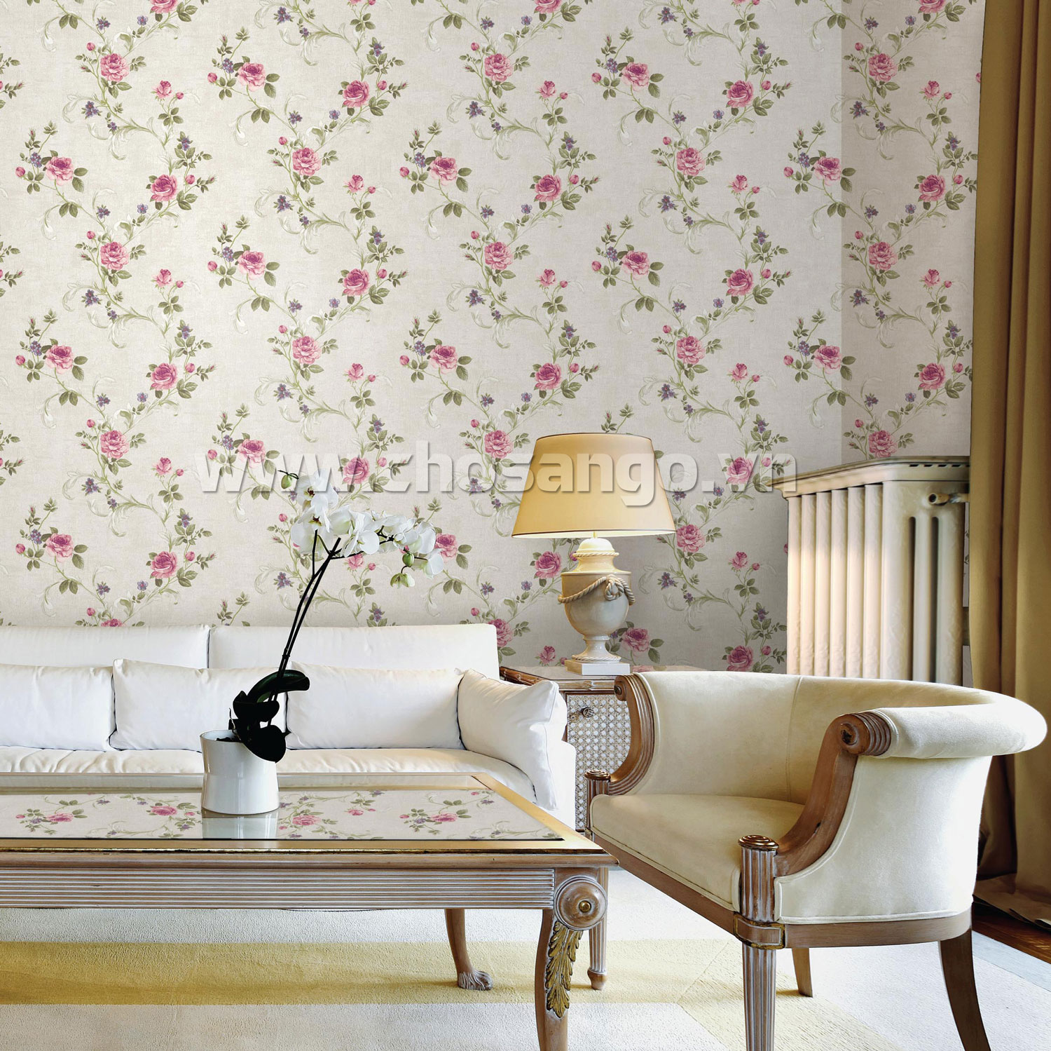 Giấy dán tường Hàn Quốc Aurora 4214-4 hình phối